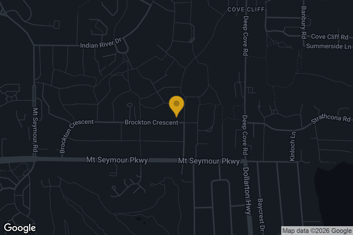 Map showing 4086 Brockton Crescent, North Vancouver